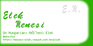 elek menesi business card